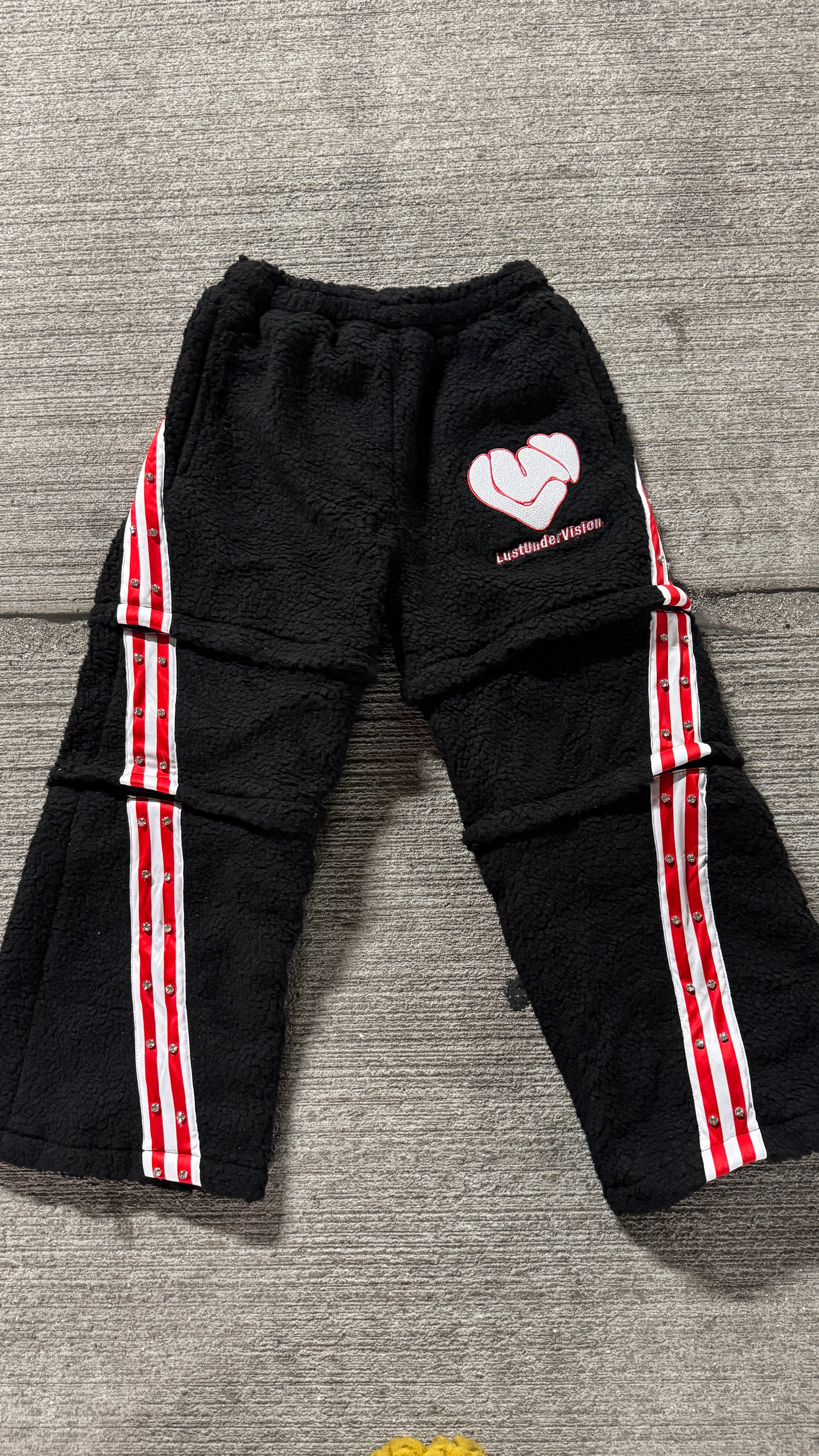 Candy Cane Sherpa Convertible Track Pants