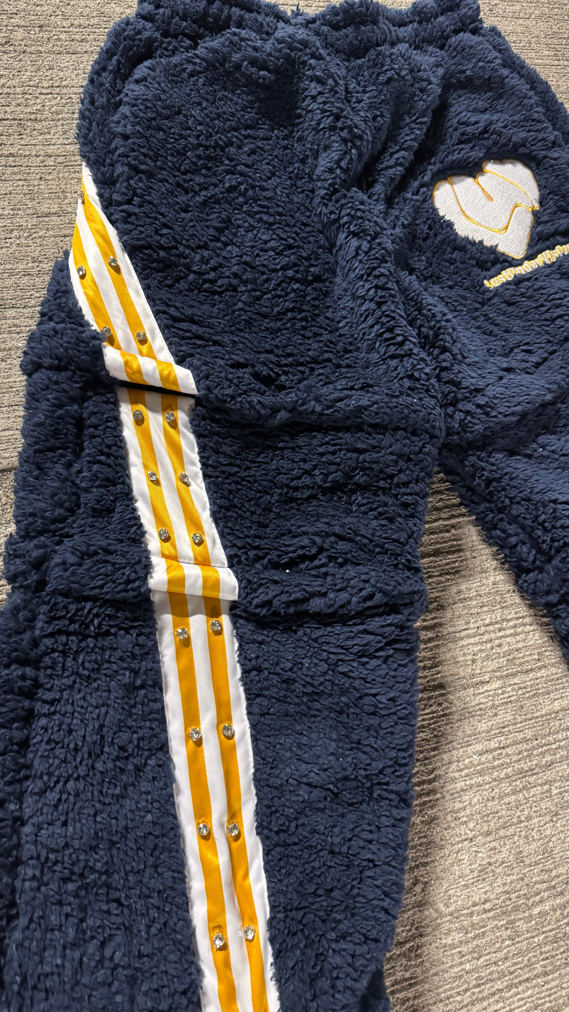 Navy Sherpa Convertible Track Pants