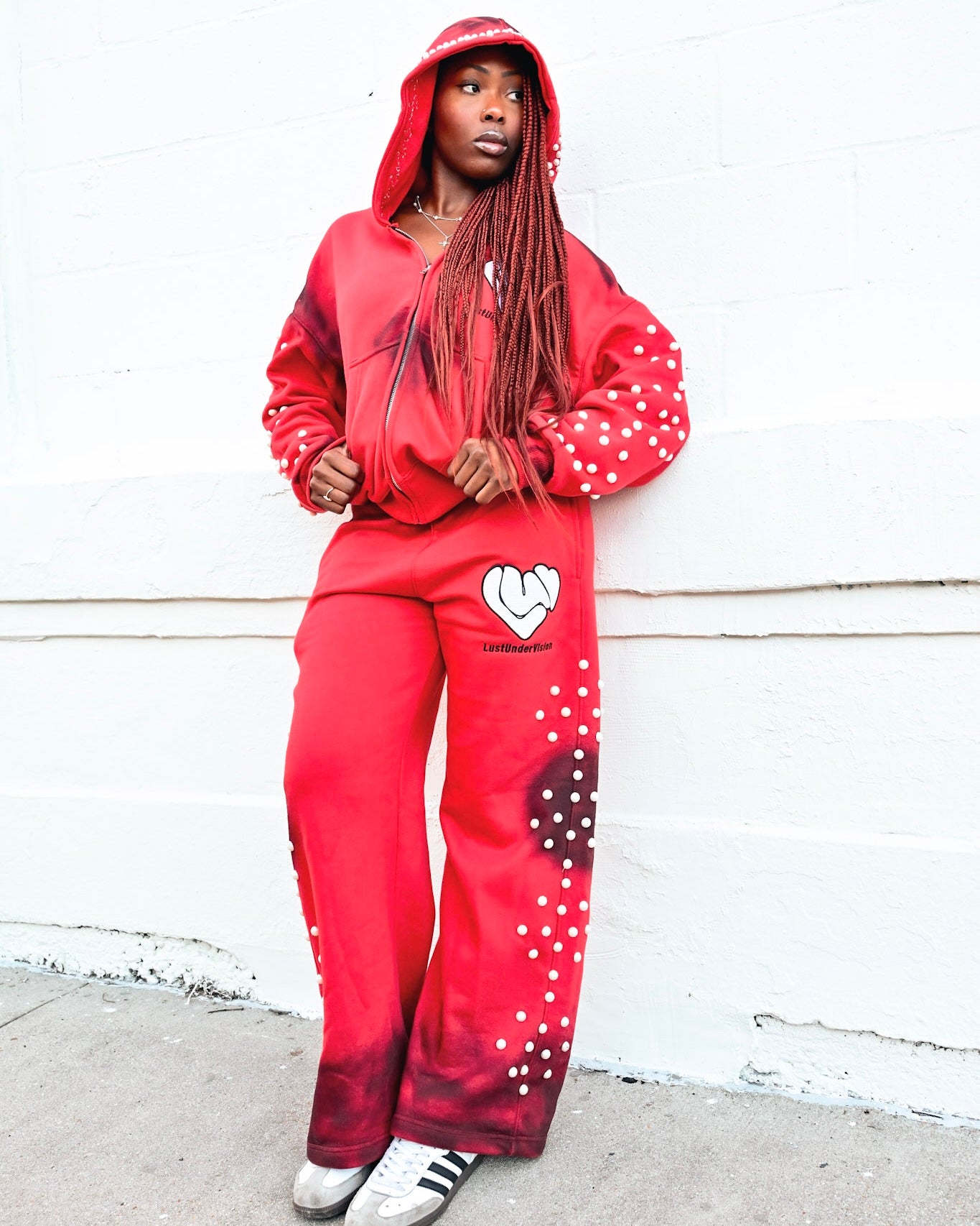 "Dirty Cow" Zip Up (Red)