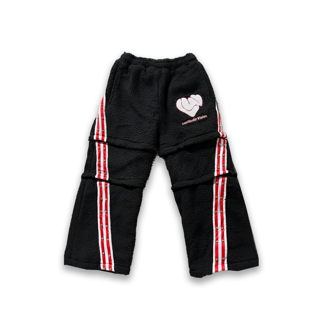 Candy Cane Sherpa Convertible Track Pants