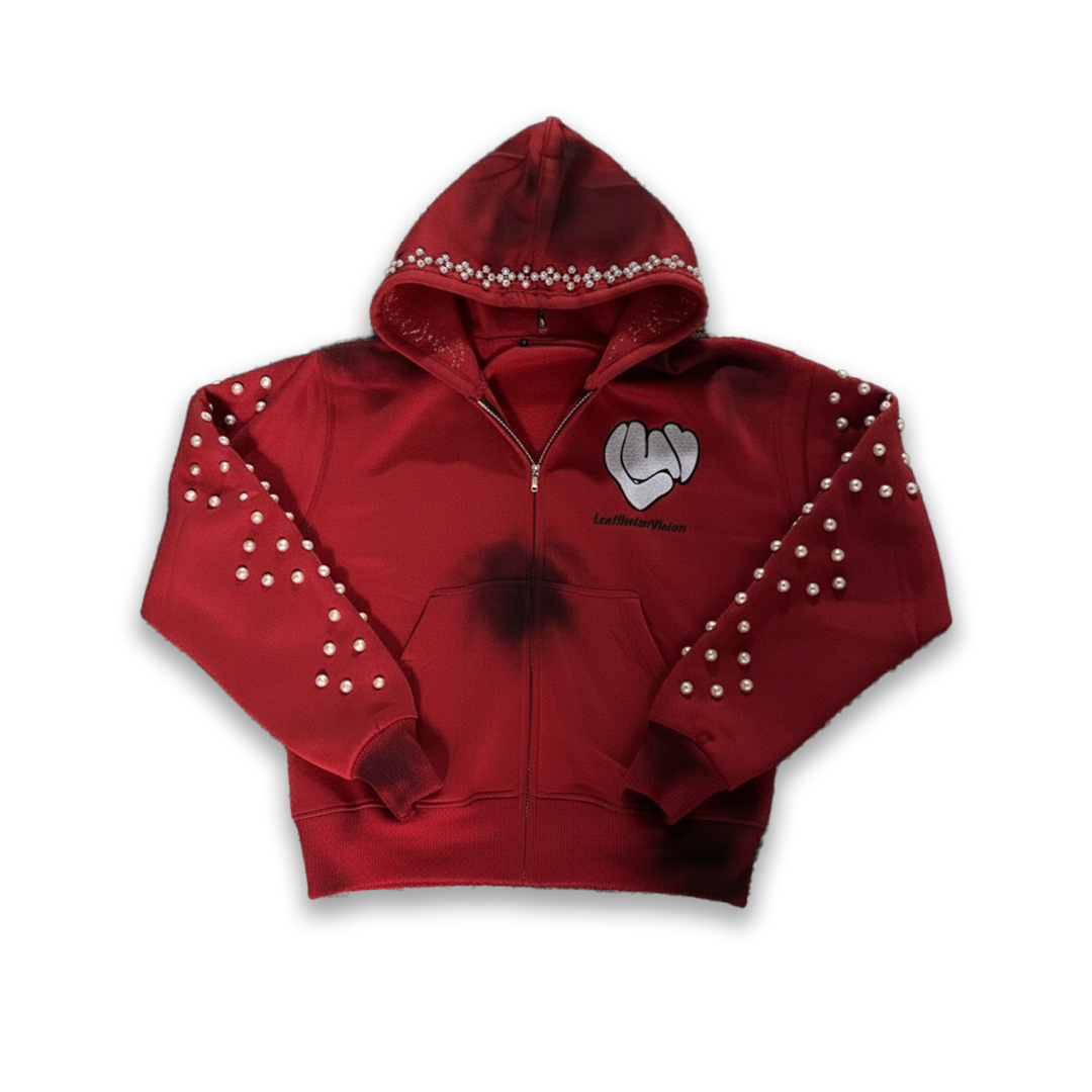 "Dirty Cow" Zip Up (Red)