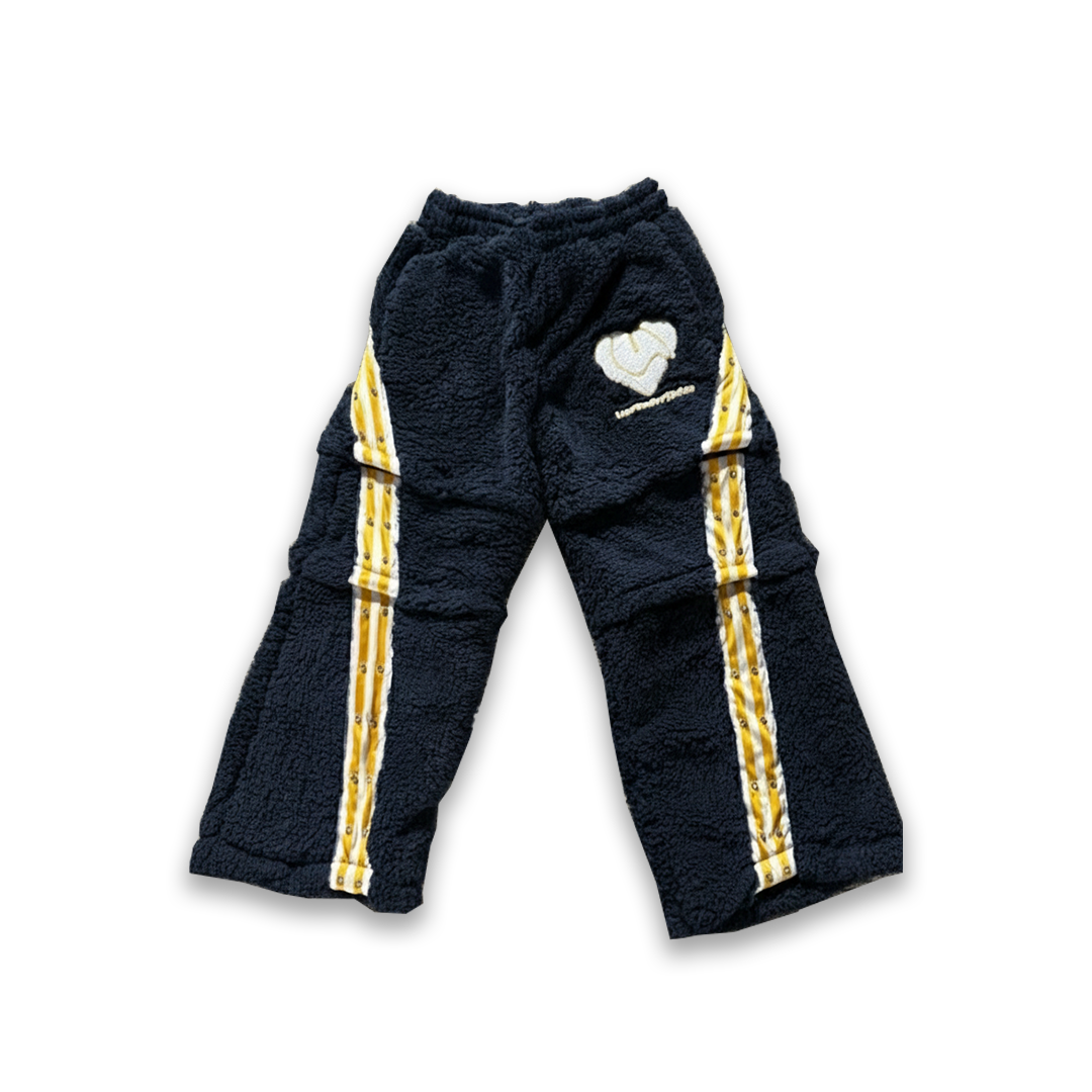 Navy Sherpa Convertible Track Pants